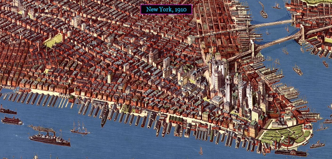 New York, 1910 aerial view